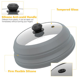 Multi-use lid also serves as a pot cover for versatile cooking tasks