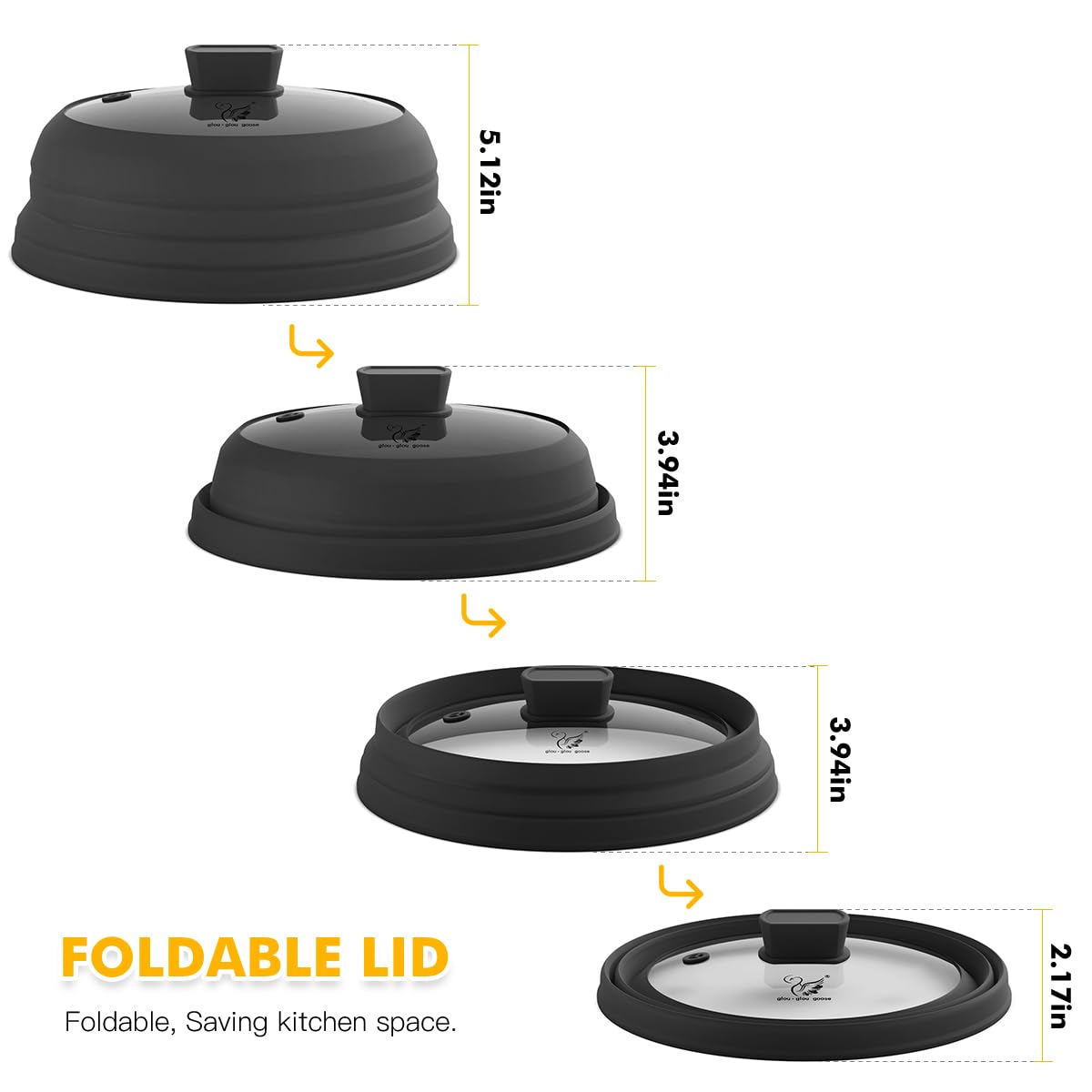 Top vent holes release steam, reducing condensation back into foods