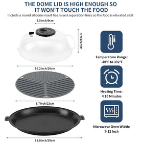 Glouglou-Goose GGG vent-top lid promotes faster, even reheating.