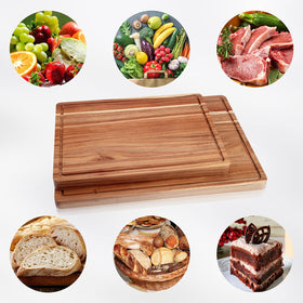 GlowSol acacia wood cutting board is easy to clean and maintain
