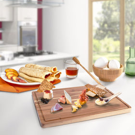 GlowSol charcuterie board in acacia wood for stylish serving