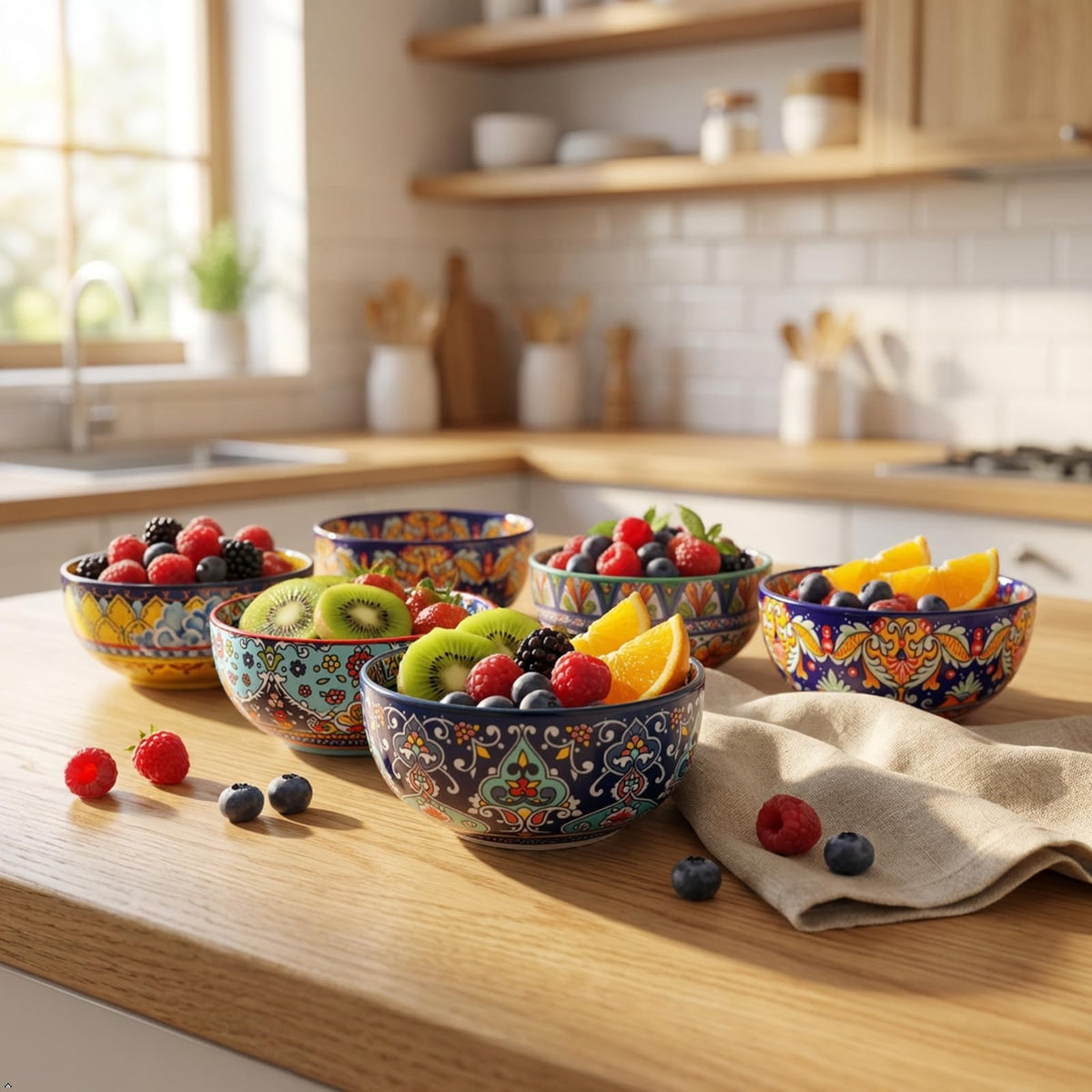 Glowworm bowls ideal for rice, oatmeal, fruit, and more at the table.