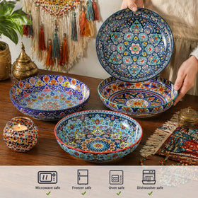 Glowworm dishwasher-safe glaze keeps colors bright after washing.