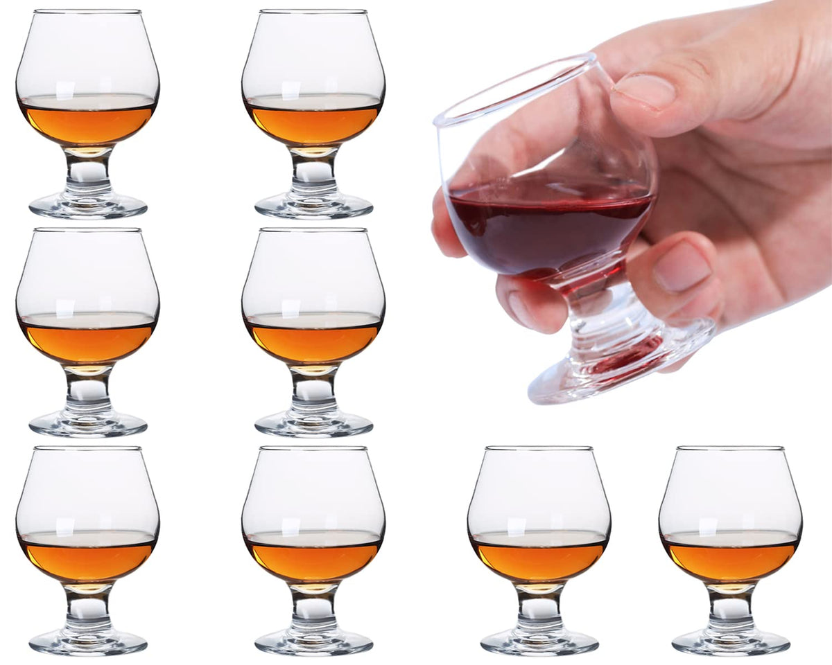 Glsairy eight piece shot glass set front view for tastings