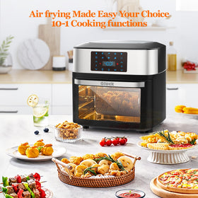 Gluck 20qt digital panel for simple one-touch cooking.