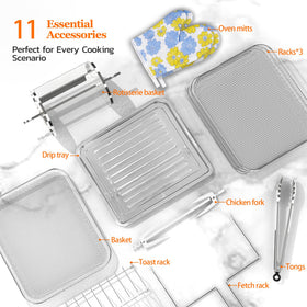 Gluck 20qt basket view for crisp fries and juicy finishes.