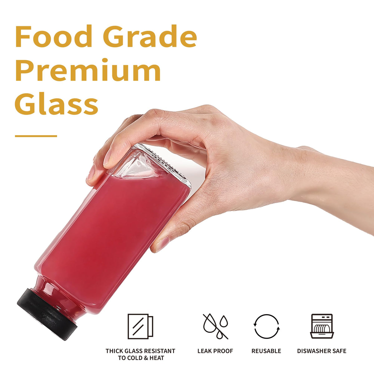 Glxgow airtight cap provides a tight seal to prevent leaks.