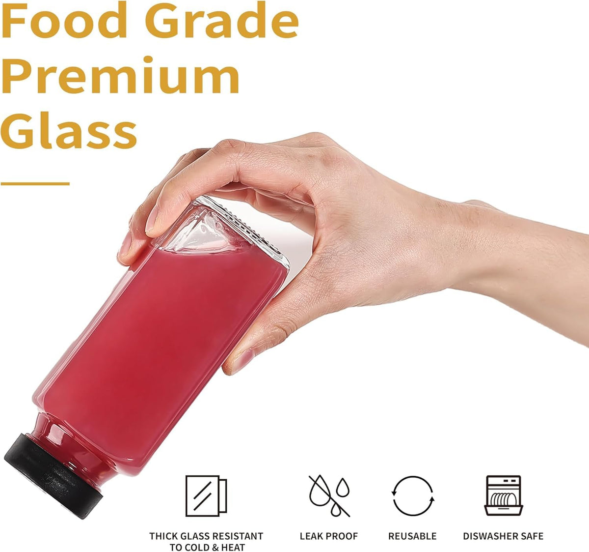 Glxgow dishwasher-safe bottles simplify cleanup after juicing or smoothies.