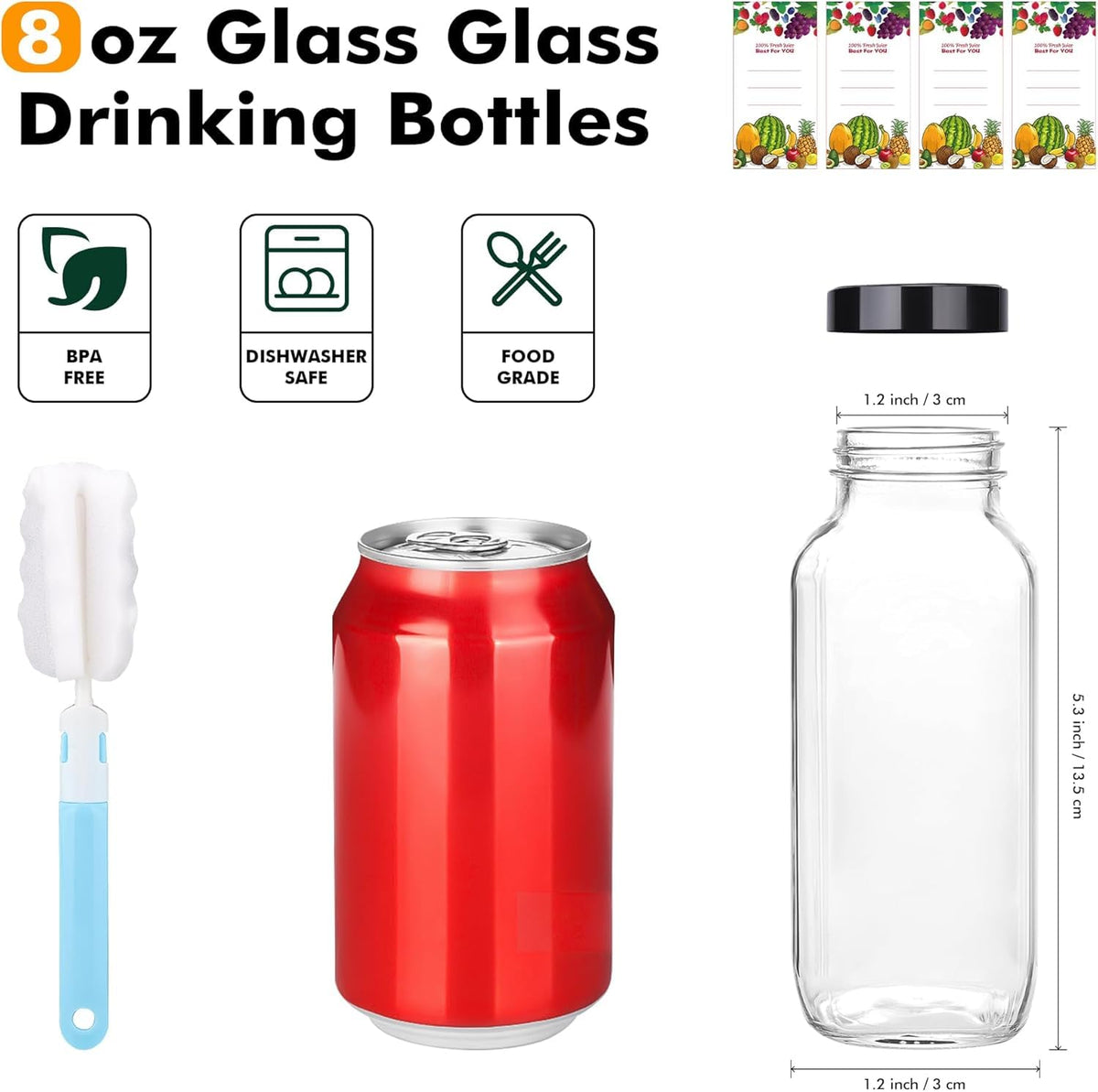 Glxgow leakproof cap design keeps liquids secure during travel and storage.