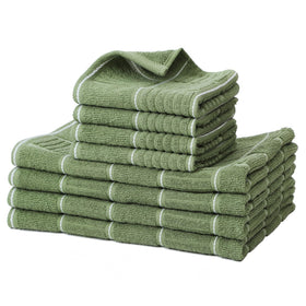 Glynniss kitchen towels 16x26 in green for fast dish drying.