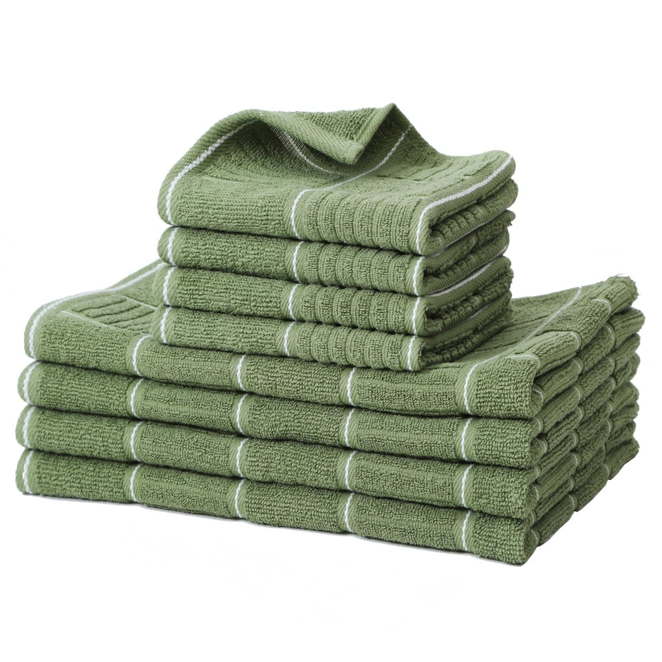 Glynniss kitchen towels 16x26 in green for fast dish drying.