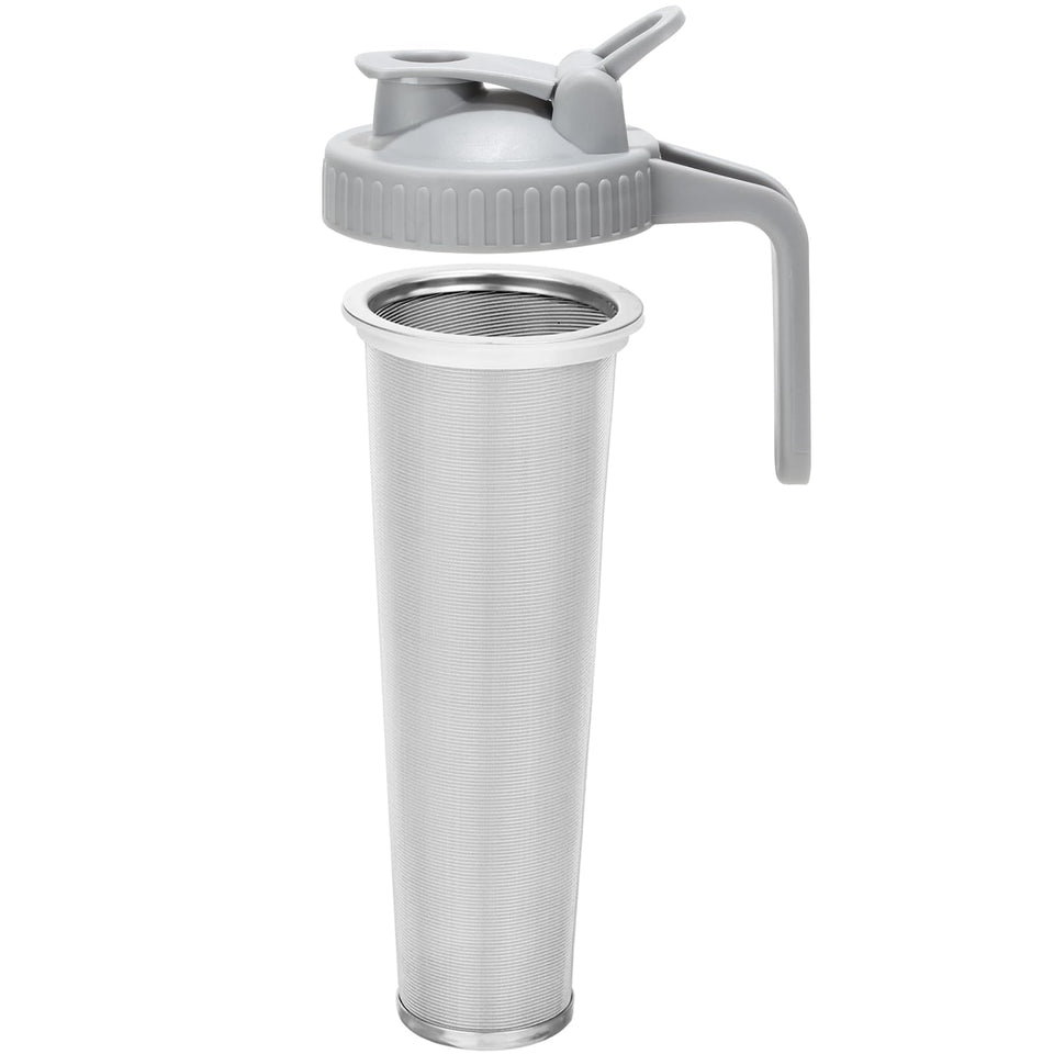 Glyntrof cold brew filter with pour spout lid for mess-free iced coffee.