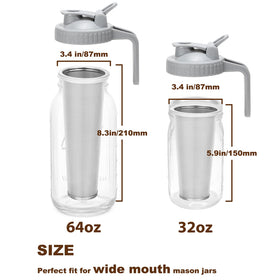 Glyntrof cold brew filter close-up shows durable stainless steel strainer.