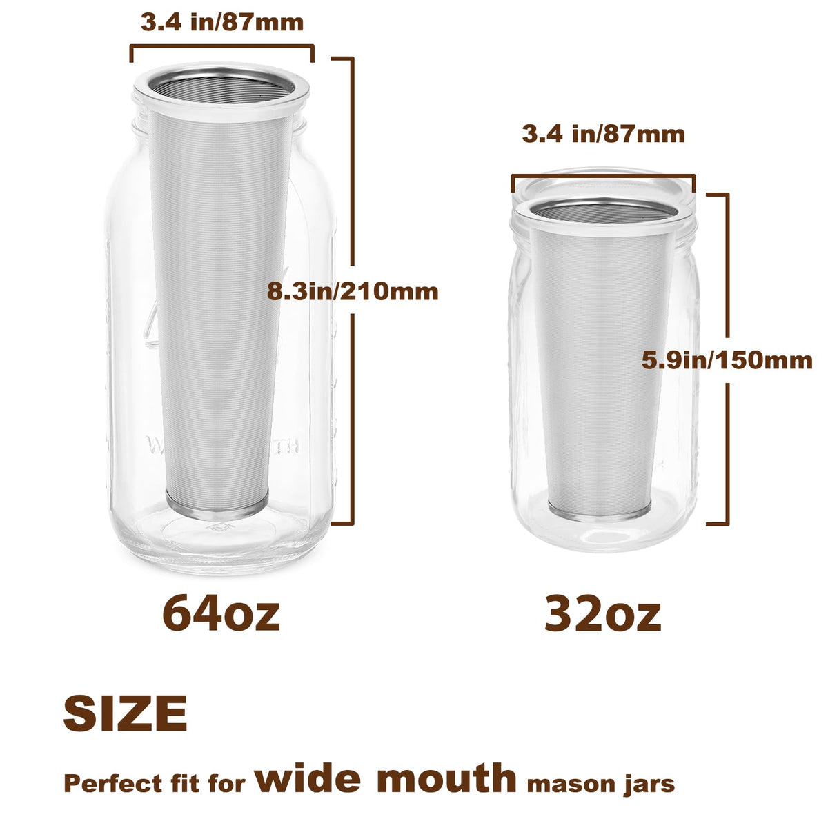 Glyntrof 304 stainless steel filter highlights rugged durability for daily use.