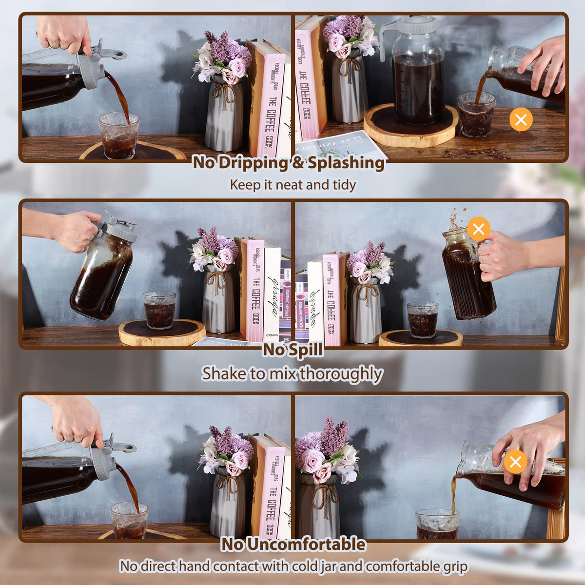 Glyntrof stainless steel mesh filter helps craft clean iced coffee.