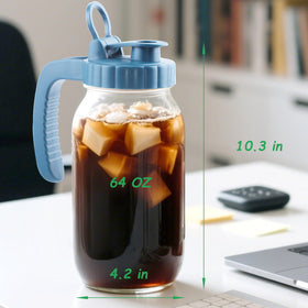 GMAEURL Glass pitcher is dishwasher safe for effortless cleanup.