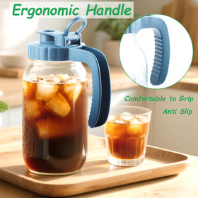 GMAEURL Mason Jar Pitcher ergonomic handle for comfortable pouring.