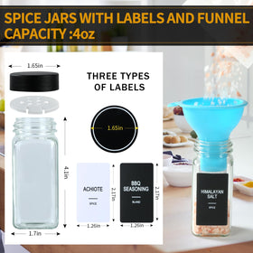 GMAMXD airtight-black-lids keep spices fresh and organized.