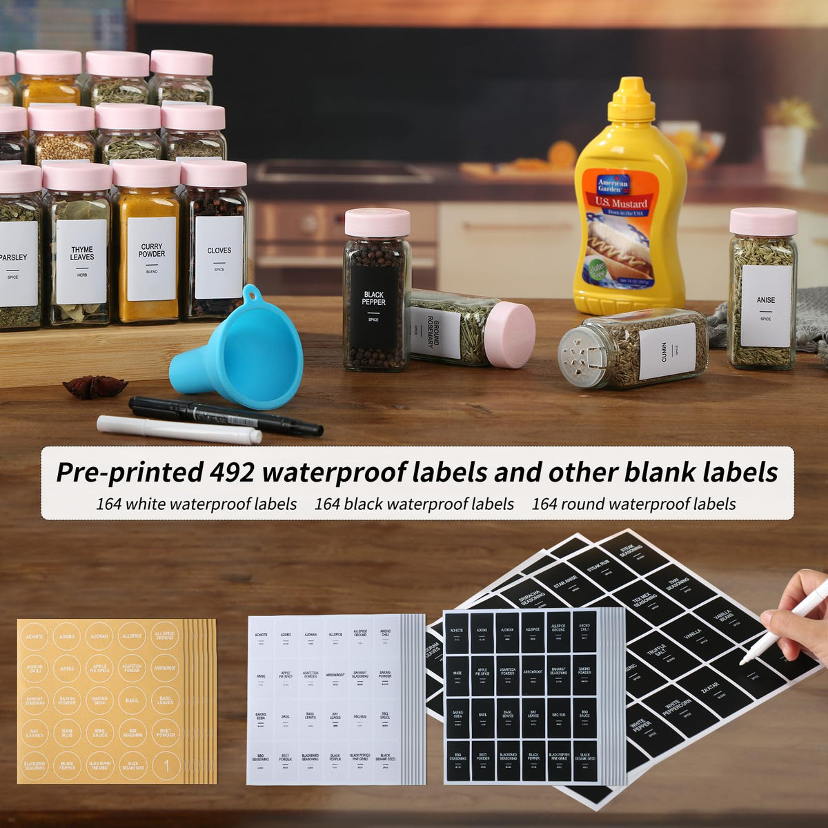 GMAMXD gift-ready spice jar set ideal for housewarmings or birthdays.