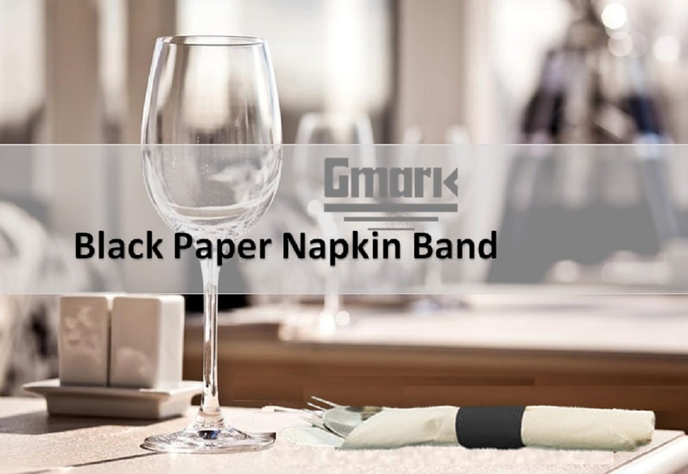 Napkin bands applied to folded napkin for crisp table presentation.