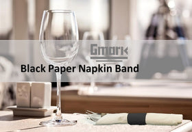 Napkin bands applied to folded napkin for crisp table presentation.