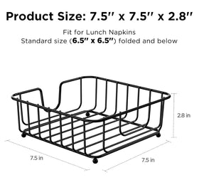 GMFINE napkin holder on table - top view, compact design for bars and tables