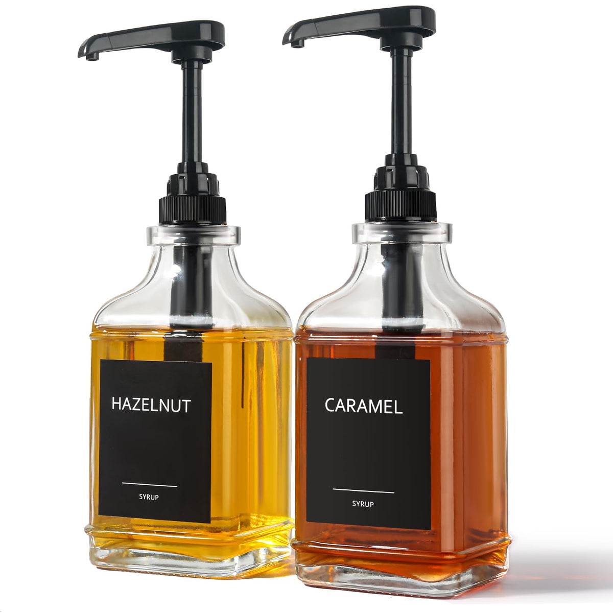 GMISUN coffee syrup dispenser square bottle with pump for precise daily pours.