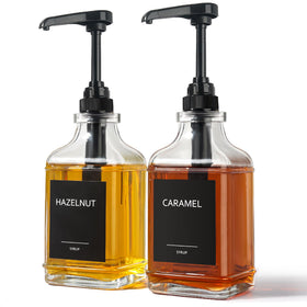 GMISUN coffee syrup dispenser square bottle with pump for precise daily pours.