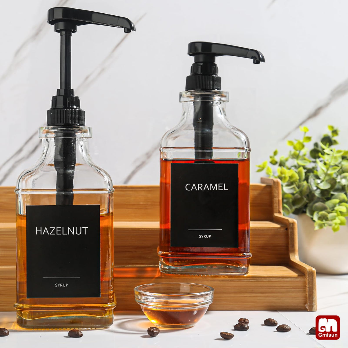 GMISUN durable glass syrup bottle supports busy daily coffee routines.