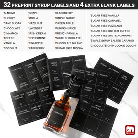 GMISUN 36-label set helps keep syrups organized and easy to identify.