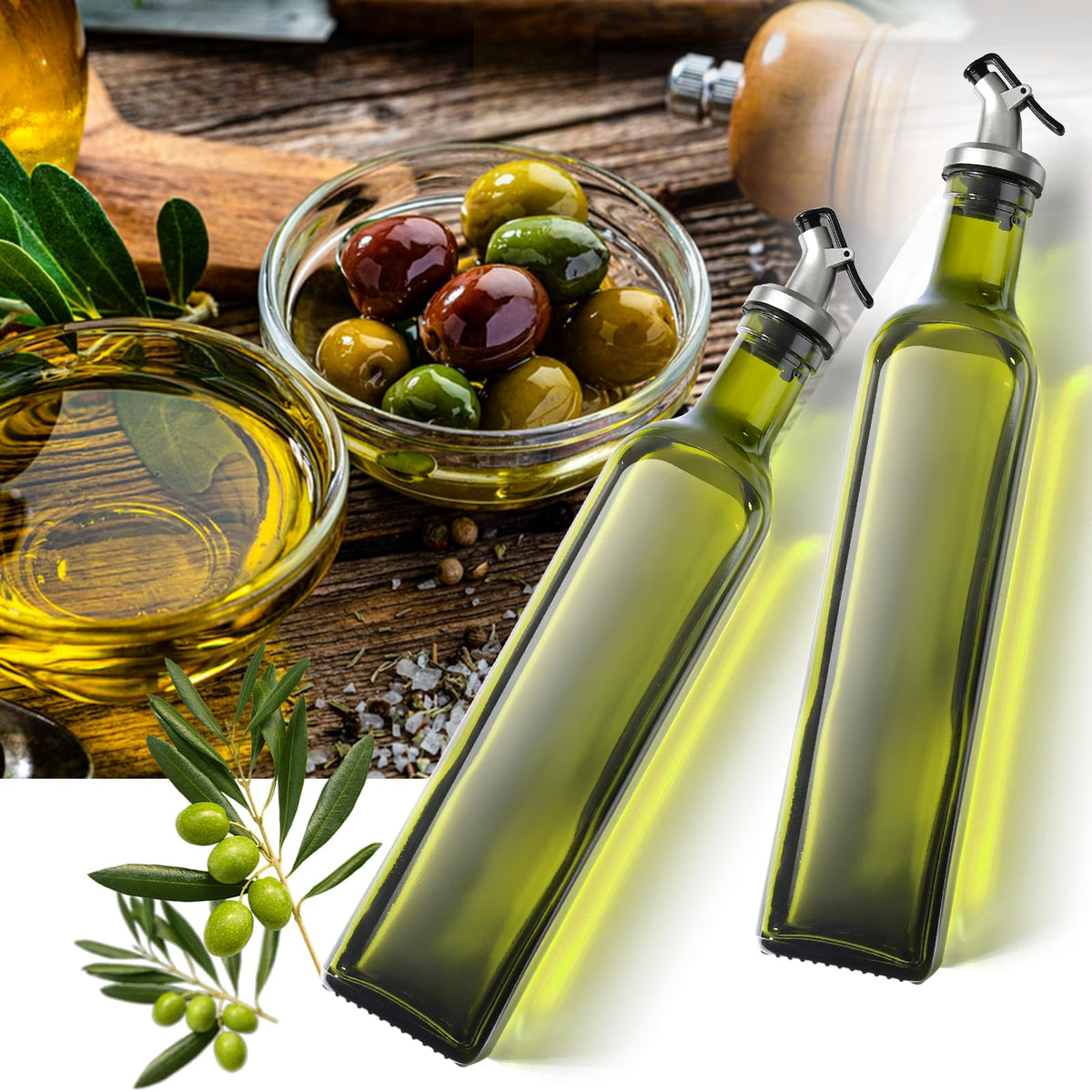 GMISUN versatile bottle for olive oil, vinegar, and sauces.