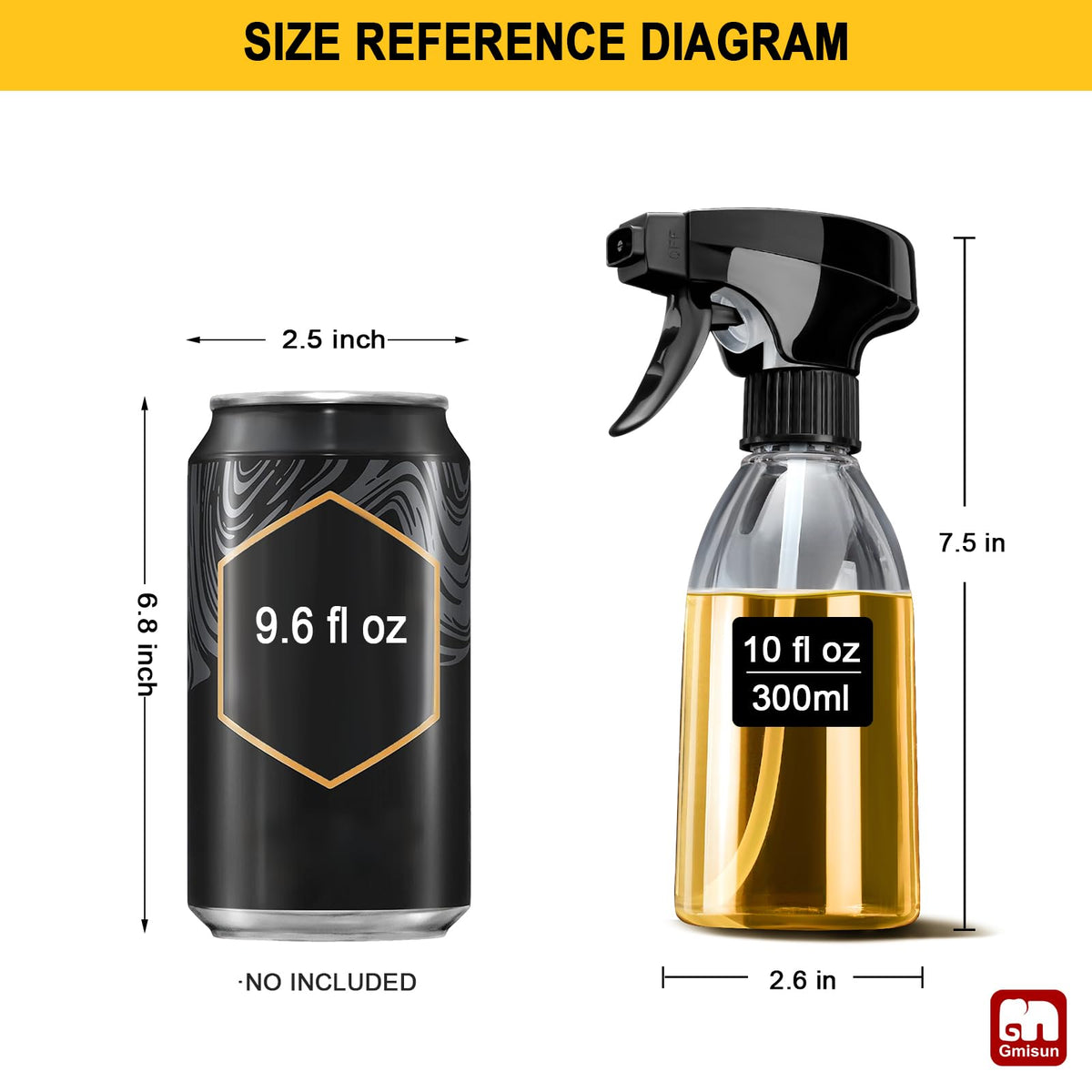 GMISUN oil sprayer vertical spray mode for uniform seasoning
