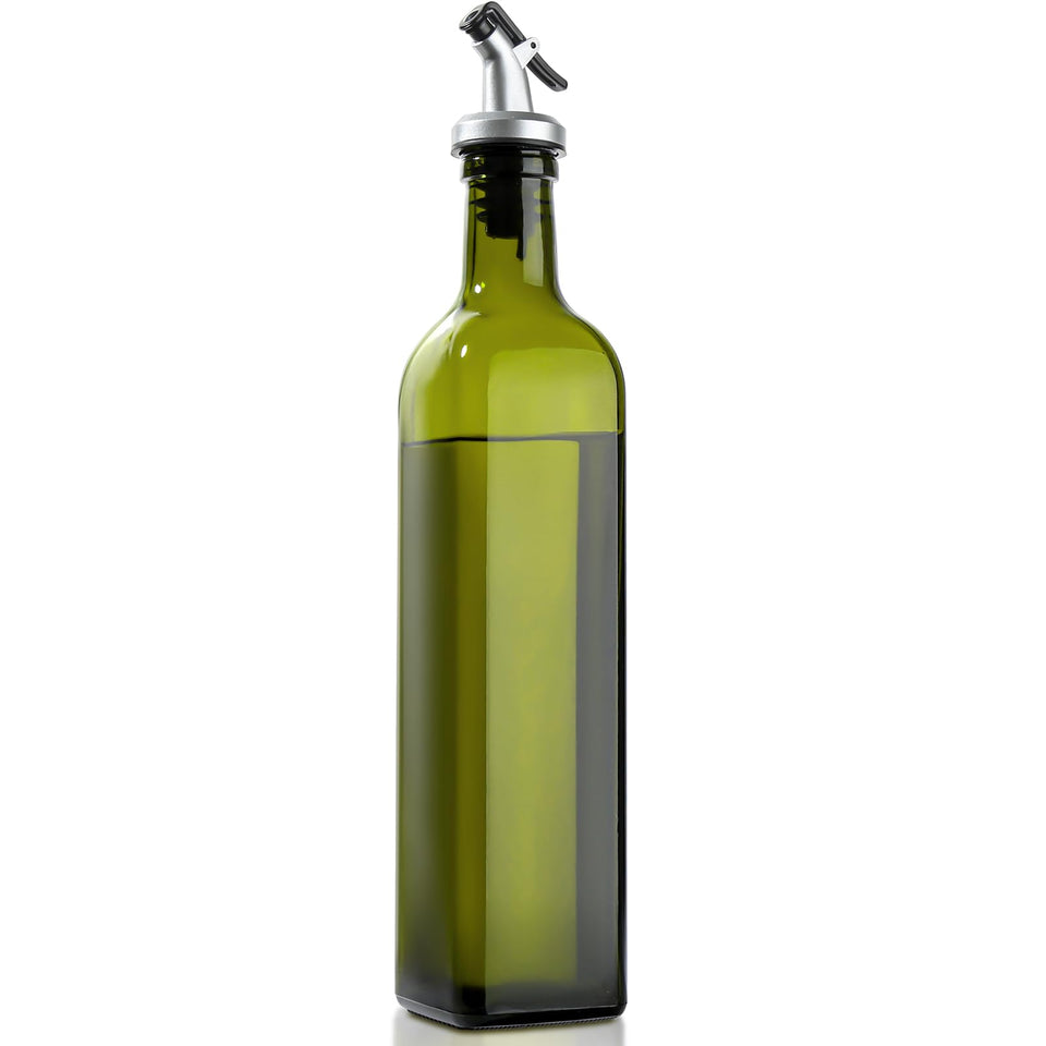 GMISUN olive oil dispenser bottle 17oz with clear pour for easy cooking measurement.