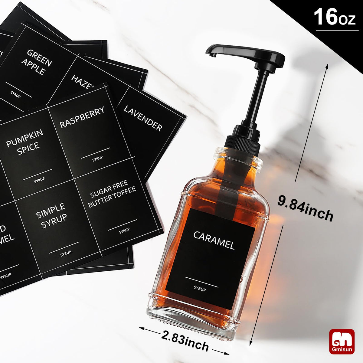 GMISUN thickened-glass bottle with sturdy base resists daily use.