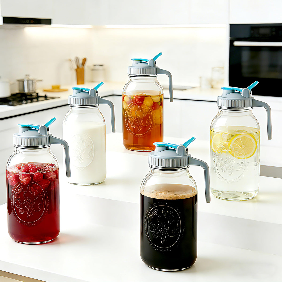 GMSWEET versatile jar for coffee, tea, lemonade, or fruit drinks