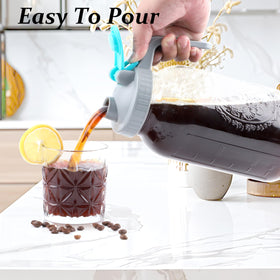 GMSWEET dishwasher-safe glass pitcher for quick cleanup