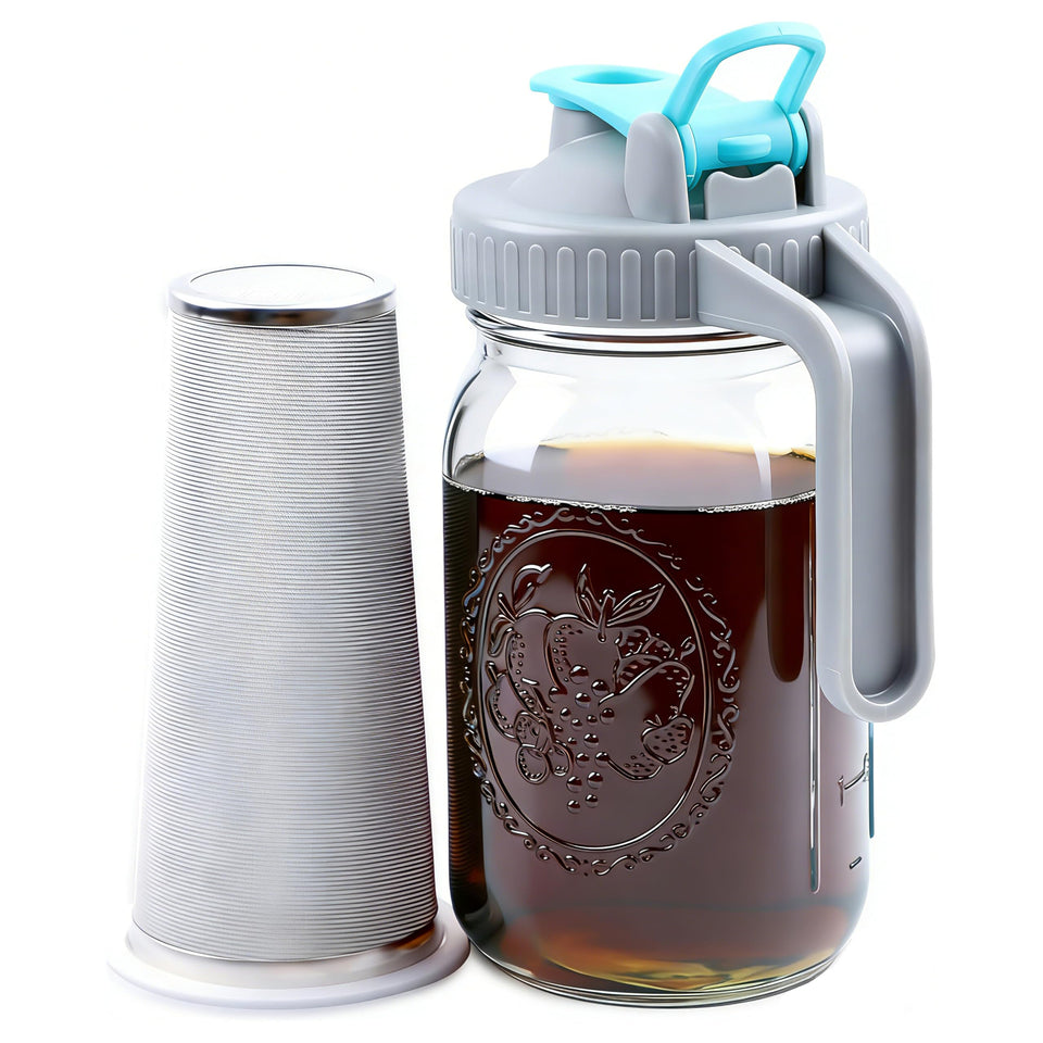 GMSWEET 32oz cold brew pitcher with clear glass and easy pour