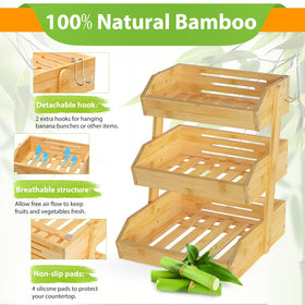 Gmtsl Banana hangers keep bananas from bruising and easy access.