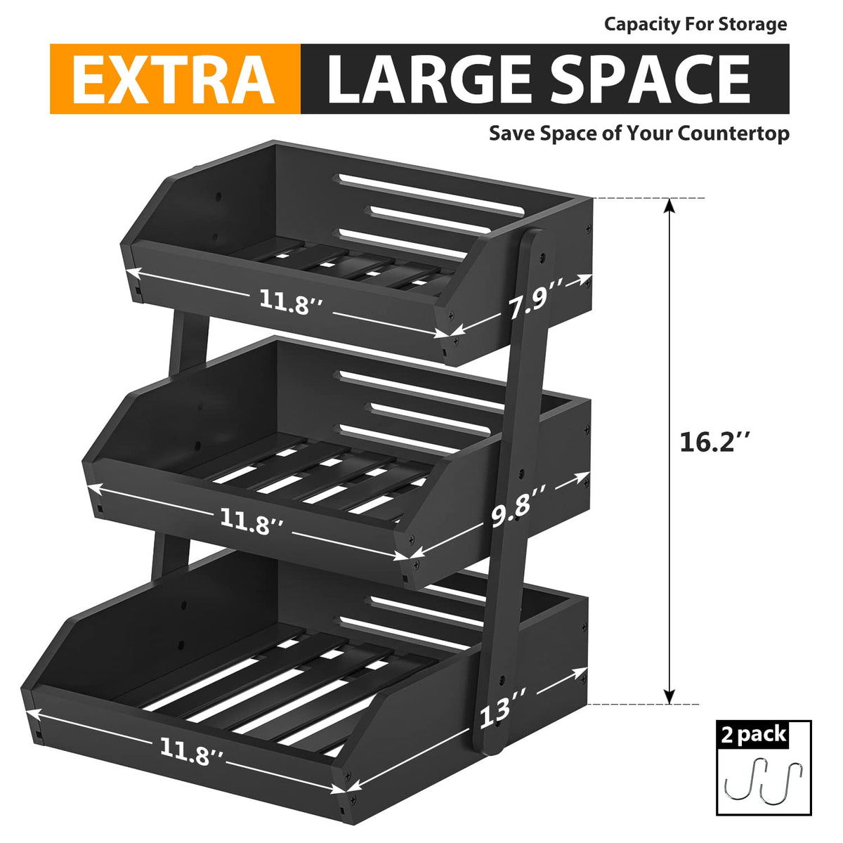 Sturdy GMTSL bamboo construction highlights durable kitchen organizer