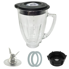 Gnicaela 6-Cup glass jar with blade for Oster Classic, ideal for quick smoothies.