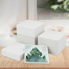 GNIEMCKIN absorbent ceramic surface coaster for spills and mugs.