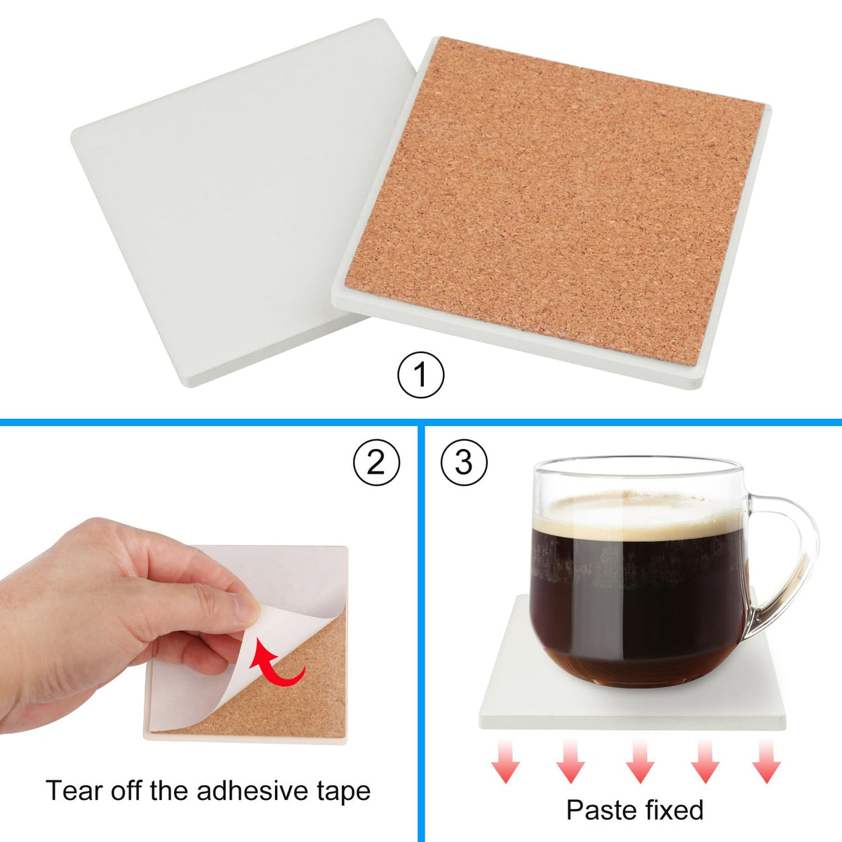 GNIEMCKIN blank ceramic tile for crafts ready to customize.
