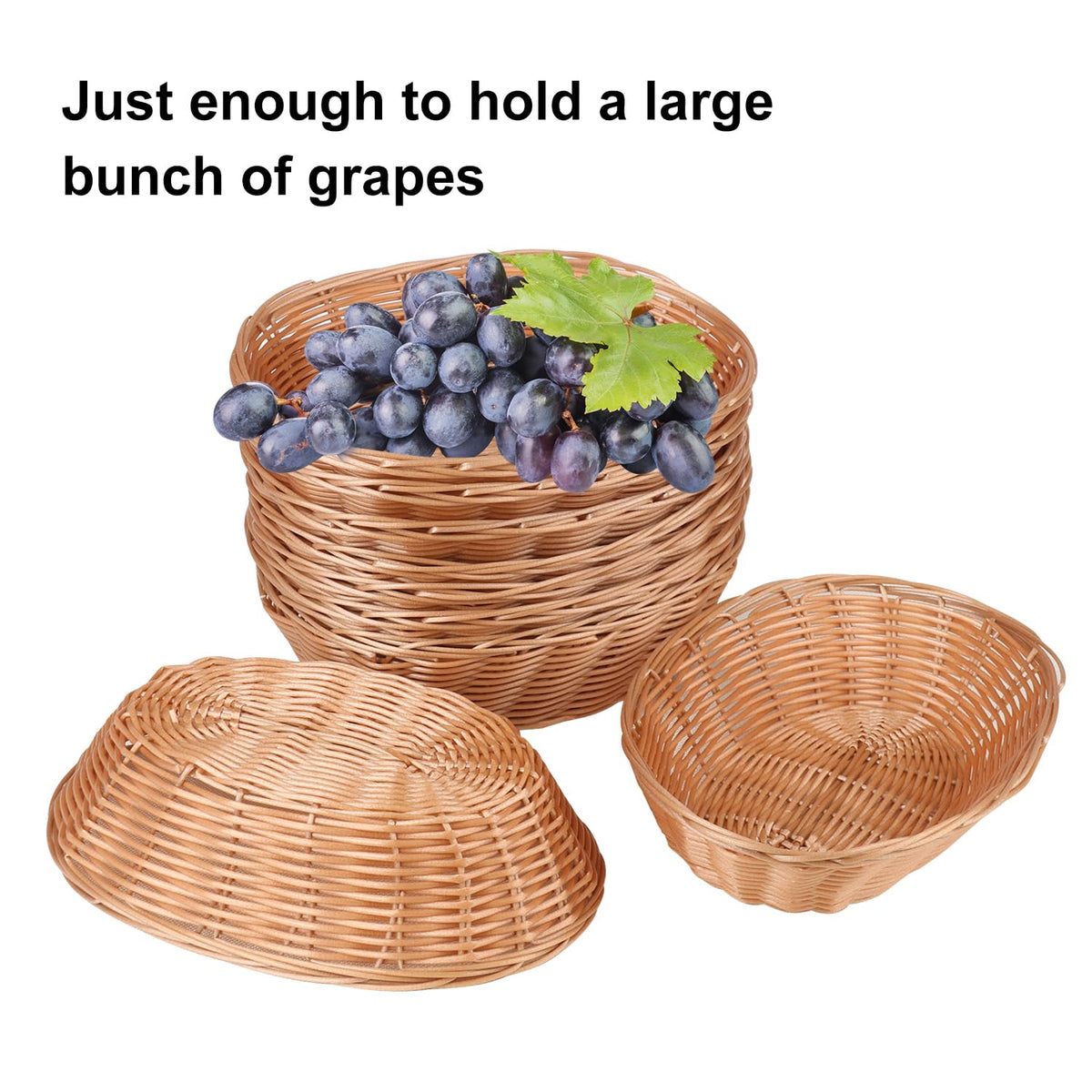 GNIEMCKIN easy care poly wicker basket suitable for moisture-prone spaces