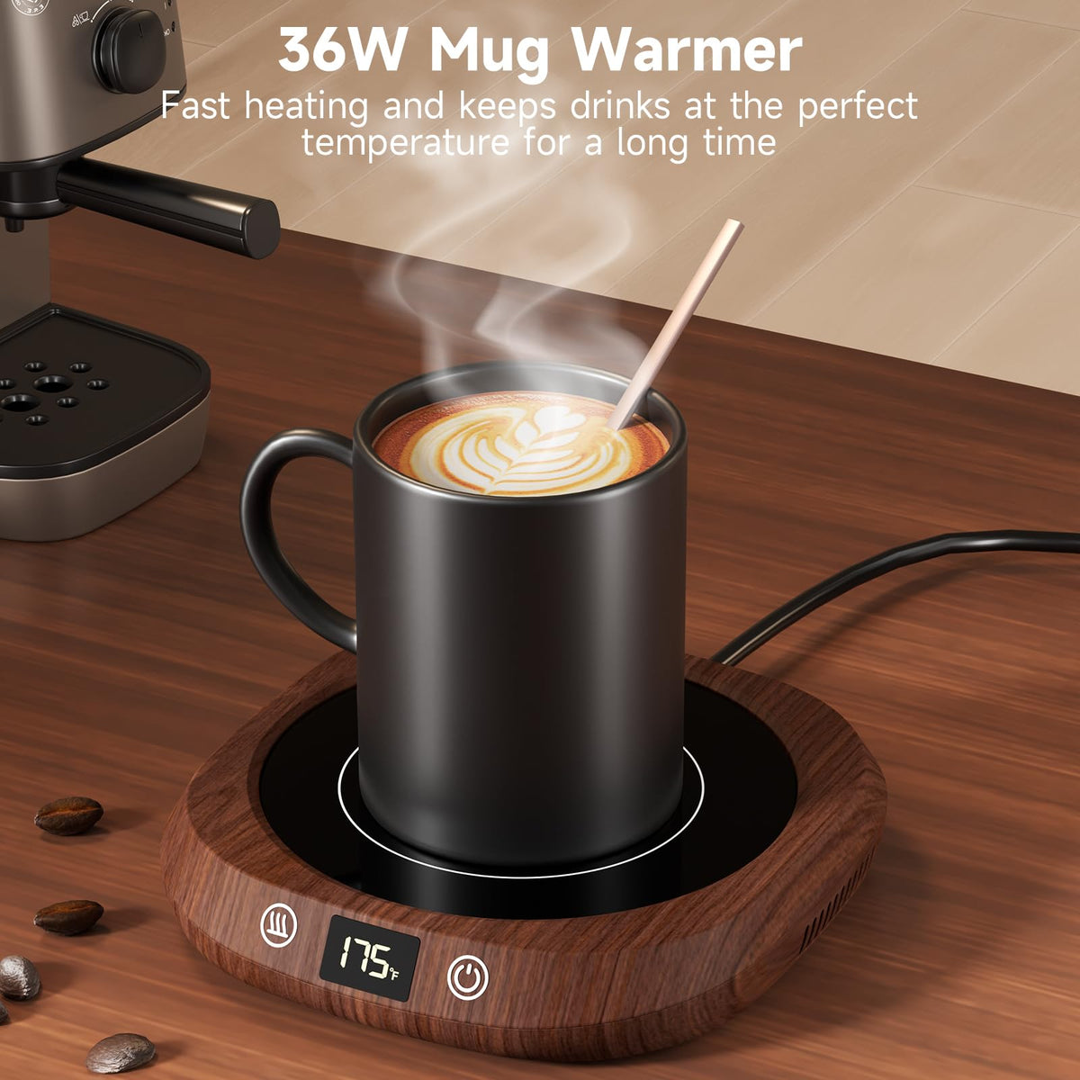 GNIYUIX warmer showing schedule mode for automatic warmth.