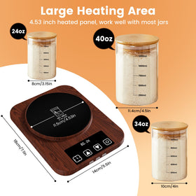 GNIYUIX sourdough starter warmer control panel displays exact 1°F adjustments for fermentation.