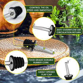 Gnlnkn oil dispenser with removable spout for easy cleaning and maintenance.