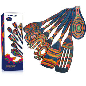 Gnyonat Pakkawood blue utensils set header showcases durable, stylish tools for everyday cooking.