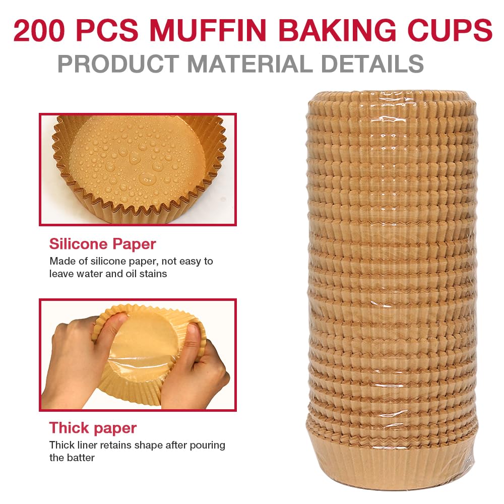 Goalfly brown cupcake liners large 9cm for big muffins.