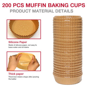 Goalfly brown cupcake liners large 9cm for big muffins.