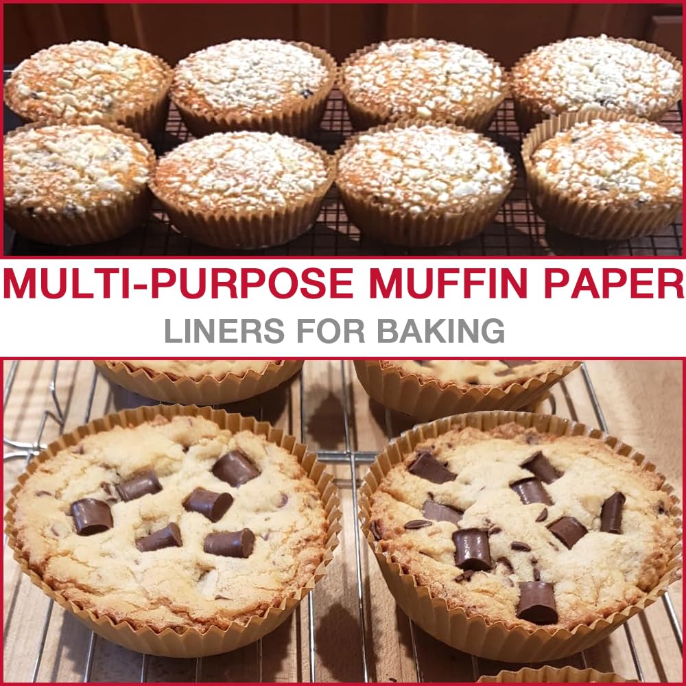 Goalfly cupcake liners for pies and pizzas in brown tone.